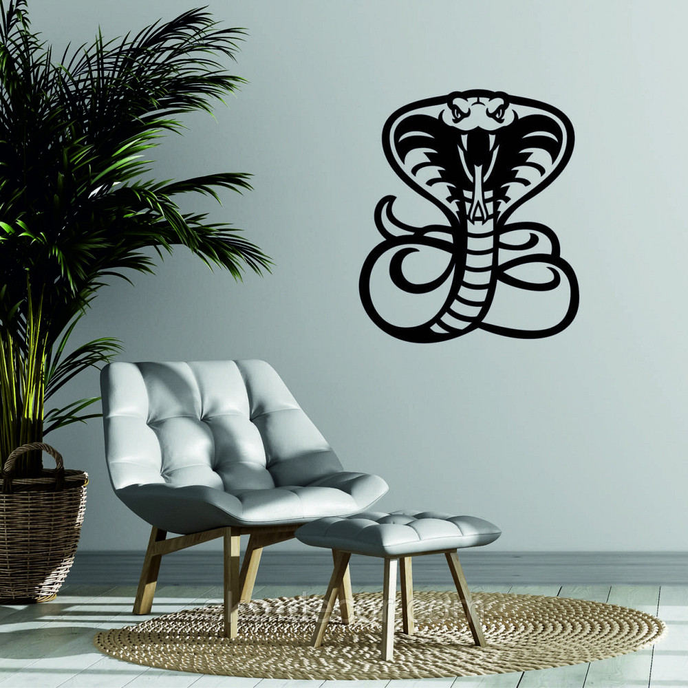 Декоративне настінне Панно  «Кобра» , Декор на стіну 110*95 см, Чорний Київ - фото 1