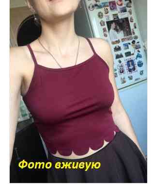 Жіноча коротка майка Shein XS бордовий Київ