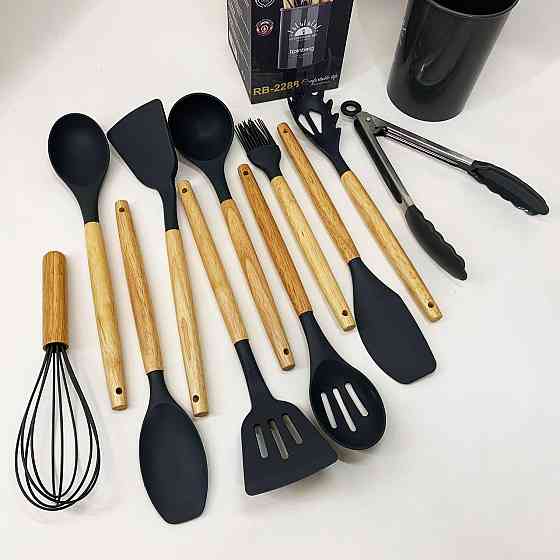 Комплект кухонной утвари, Кухонные аксессуары силикон, Набор для универсального использования на кухне OD-48 Львов