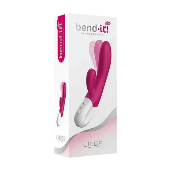 Вібратор-кролик Liebe Bend It Plus Rechargeable Cerise, гнучкий, 2 мотори, 10 режимів Львів