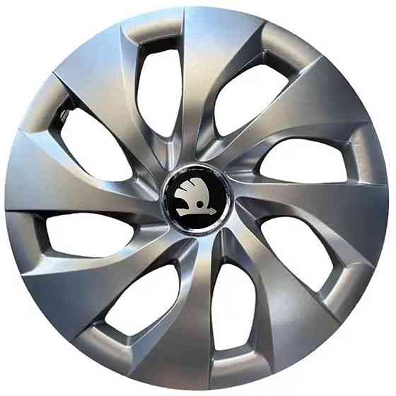 Автомобильные модельные колпаки R16 Skoda 416 4шт, SJS, серебряные Киев