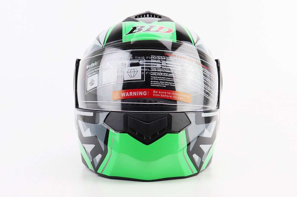 Шолом модуляр, закритий з відкидним підборіддям+відкидні окуляри BLD-159 М (57-58см), ЧОРНО-ЗЕЛЕНИЙ Київ - фото 5