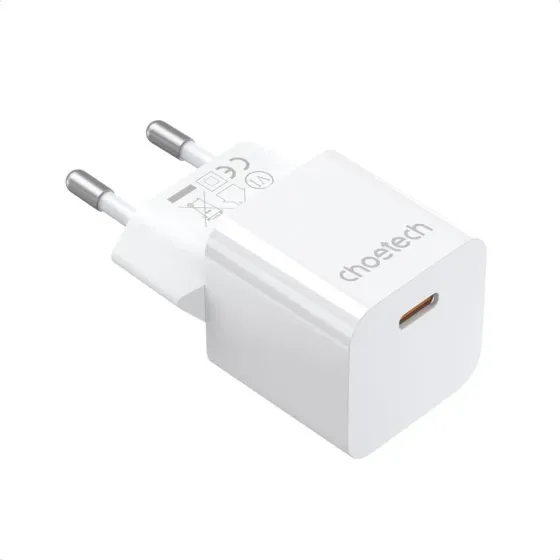 Мережевий зарядний пристрій Choetech PD5010 PD20W GAN USB-C White (43-00120) Киев