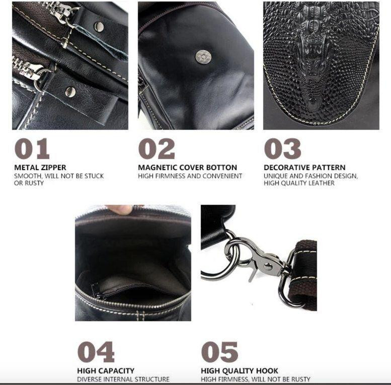 Сумка мужская на плечо Черная (Vintage) Киев - изображение 4