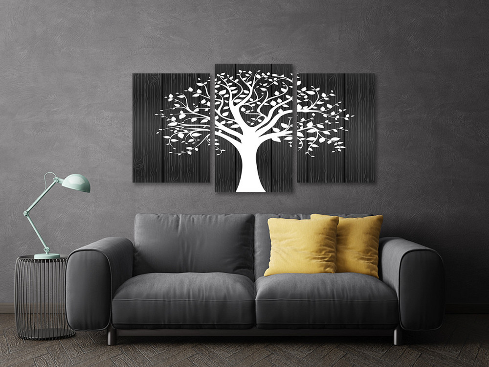 Модульна картина у вітальню/ спальню Біле дерево Art-553_3 70x130 см Київ - фото 3