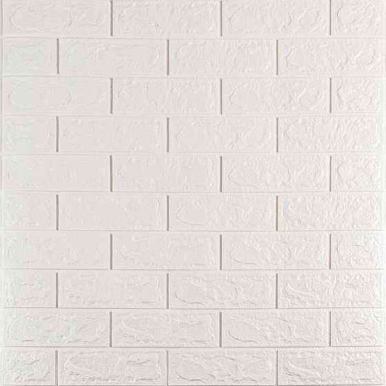 3D панель самоклеюча 700х770х5мм цегла Білий (001-5) SW-00000029 Київ