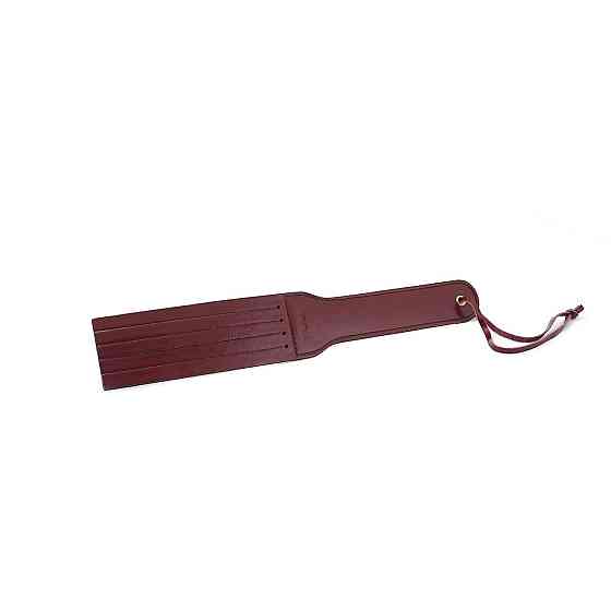 Двусторонний паддл Liebe Seele Wine Red Spanking Paddle, натуральная кожа Sex Aura Киев