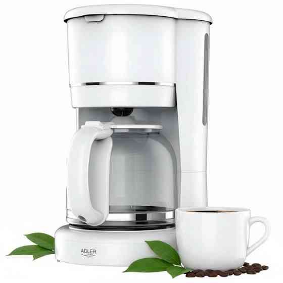 Кавоварка крапельна Adler AD 4383 white, 1.5L, 900 Вт PH-25 Львов