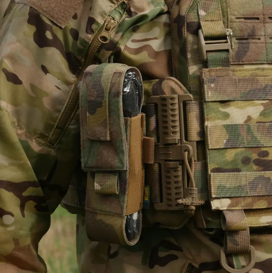 Подсумок под турникет открытого типа с креплениями для тактических ножниц и маркера мультикам. Киев - изображение 2