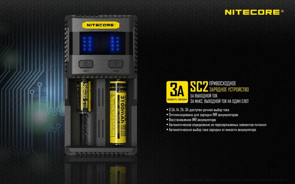 Зарядное устройство Nitecore SC2 для аккумуляторов (двухканальное) Киев - изображение 9