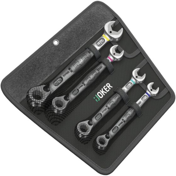 Набор ключей комбинированных дюймовых Wera с трещоткой 7/16