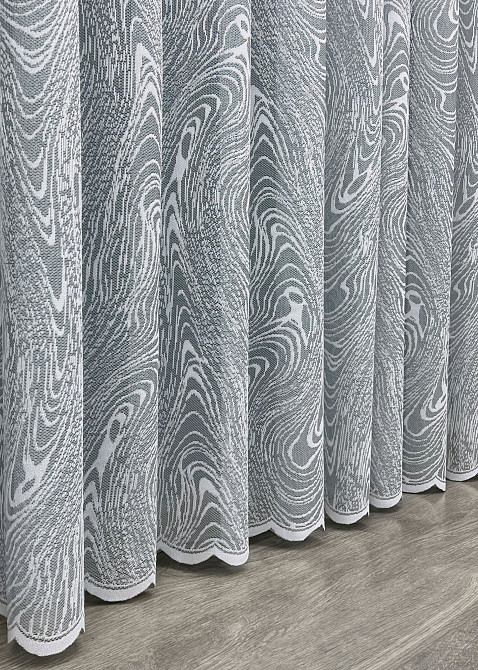 Тюль жакард колір сірий з білим 1975т Київ - фото 6