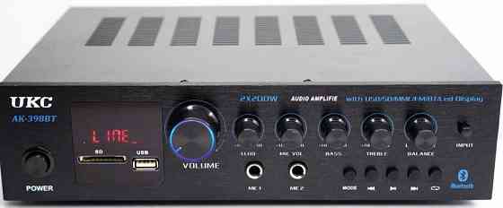 Аудио усилитель Bluetooth USB SD FM караоке стерео усилитель звука для колонок Харьков