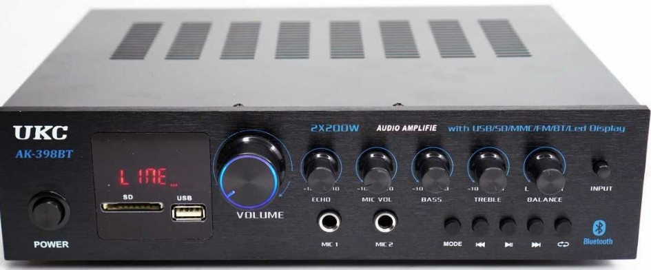 Аудио усилитель Bluetooth USB SD FM караоке стерео усилитель звука для колонок Харьков - изображение 5