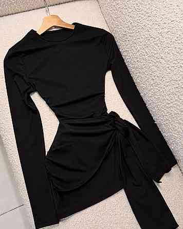 Женский стильный костюм боди+юбка, креп-дайвинг Черный, 44/46 Одесса