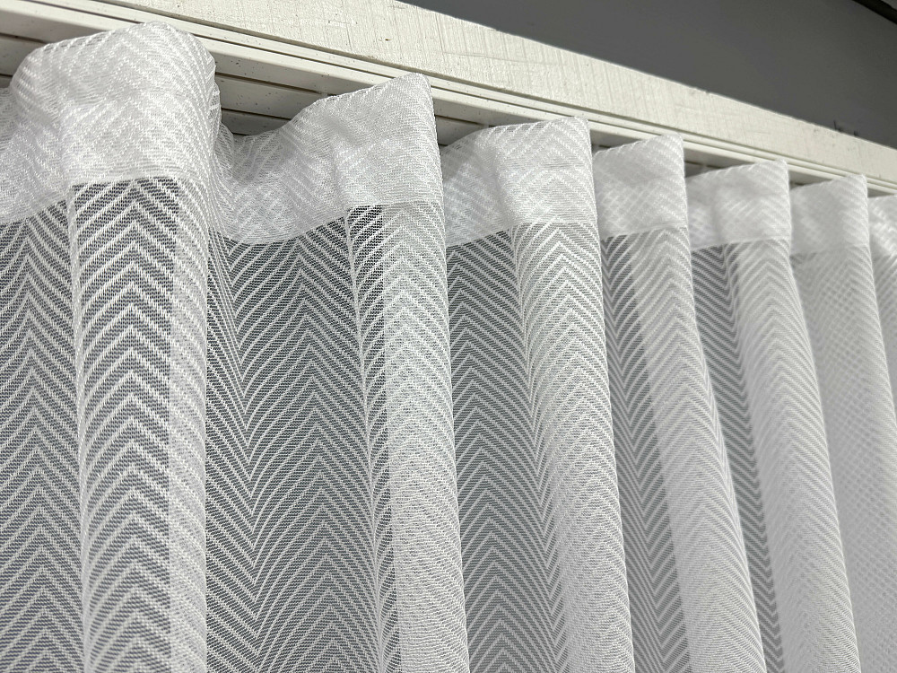 Тюль VR-Textil 2092т Жаккард Теплый белый 400х270 см (42-1317) Киев - изображение 7