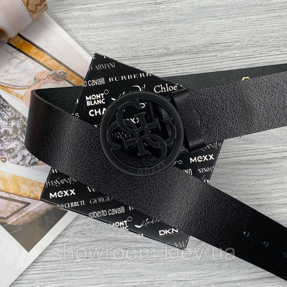 Женский кожаный ремень (4001) black 3 см Киев - изображение 1
