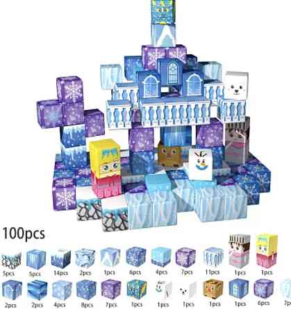 Конструктор магнитный 100 блоков, конструктор магнитный, Майнкрафт Харьков