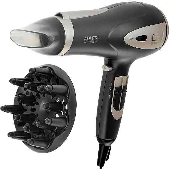 Фен Adler AD 2248 grey champane 2200Вт/ 2 швидкості/ хол.обдув/ темп.режимів-3/ іонізація/ дифузор Вінниця