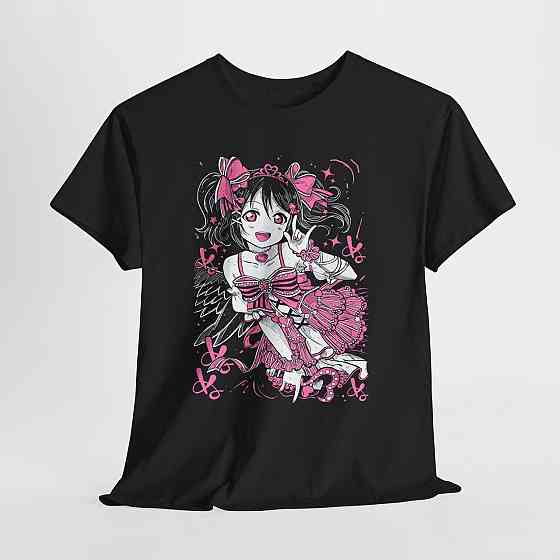 Футболка аниме Лове Ливе Нико Йазава оверсайз (S/M/L) Черний AnimeJ0690 Днепр