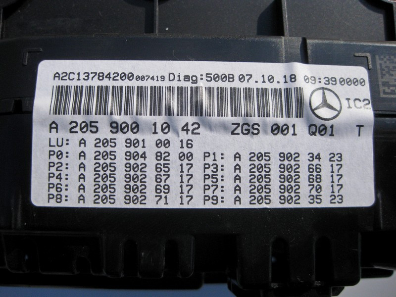 Mercedes-Benz  A2059001042 Щиток - панель приладів бензин C-Class W205 Одесса - изображение 4