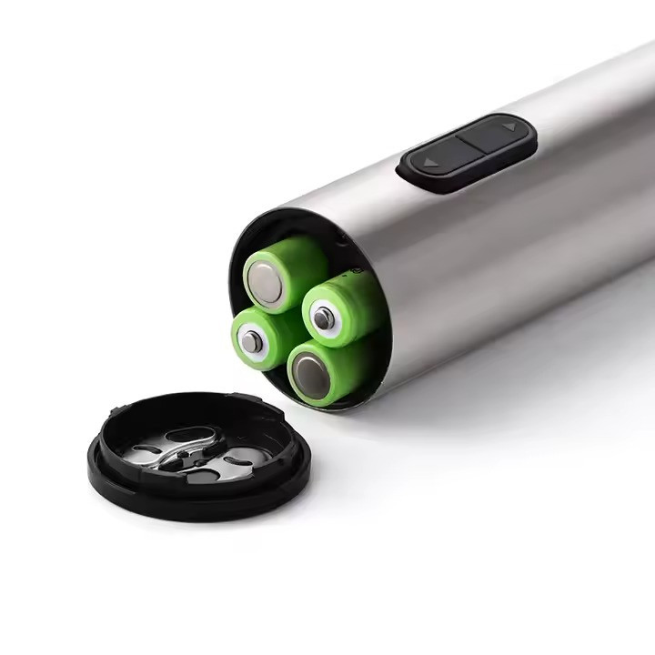 Штопор электрический на батарейках автоматический для вина електроштопор с ножом для фольги, серебристый Кам'янець-Подільський - фото 6