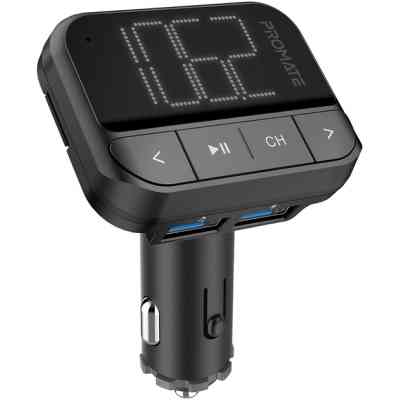 FM модулятор Promate ezfm-2 black AUX/SD/USB Black (ezfm-2.black) Вінниця