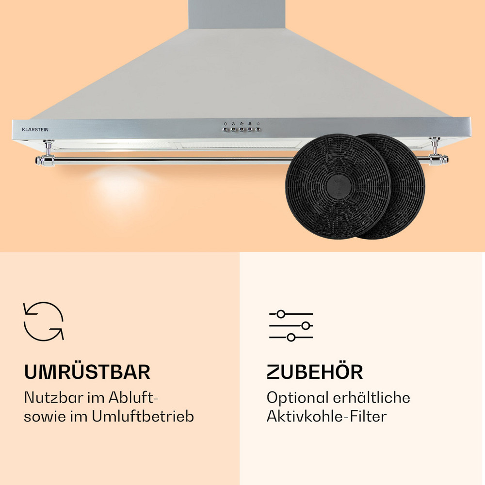 Вытяжка Montblanc 90 610 м³/ч 165 Вт 2x1,5 Вт светодиодная шина серебристо-серый (Германия, читать описание) Ровно - изображение 5