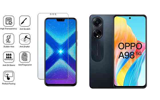 Защитное стекло NeoGlass для OPPO A98 5G – ультрапрозрачное и устойчивое Киев