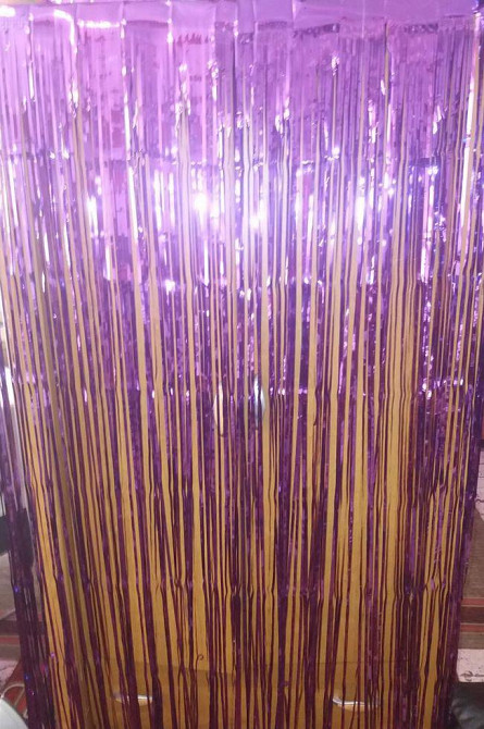 Фото зона дощик новорічний 2 м на 1 м фіолетовий Київ - фото 5