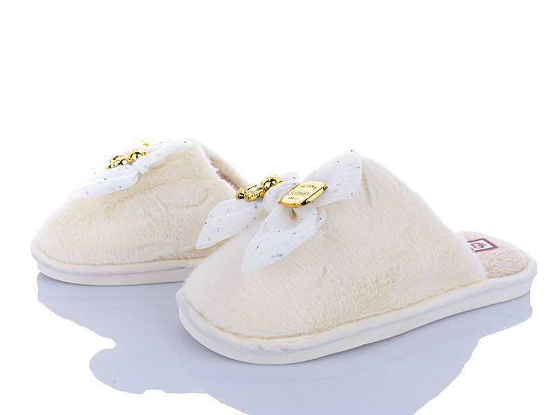 Тапочки закрытые домашние женские теплые с бантом Бежевый, 39 Одесса - изображение 6