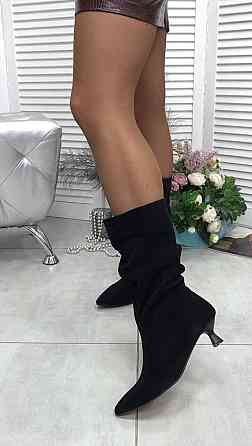 Черевики жіночі CRISMA 0795PS/4057 чорні (весна-осінь, замша натуральна) (6185) Коломия