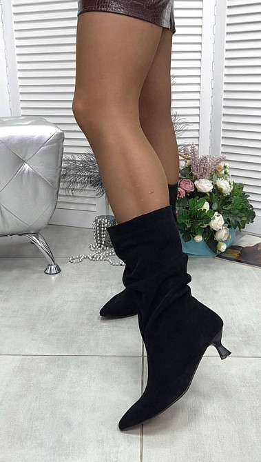 Черевики жіночі CRISMA 0795PS/4057 чорні (весна-осінь, замша натуральна) (6185) Коломия - фото 1