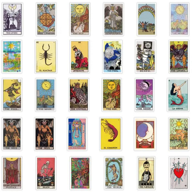 Наклейки карты Таро, эзотерические наклейки, наклейки гадальные карты, эстетические наклейки набор 6 Киев - изображение 5