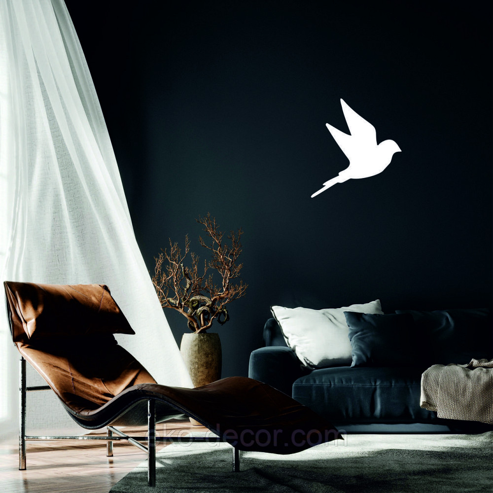 Декоративное настенное Панно «Птичка» Декор на стену(цена за 1шт) 30*27 см, Белый Киев - изображение 9