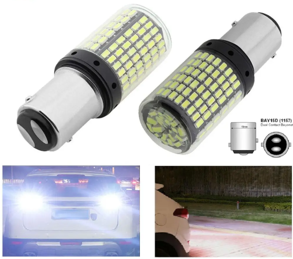 LED лампа 1157 BAY15D, 1600 лм, біле світло, 12В Київ - фото 6