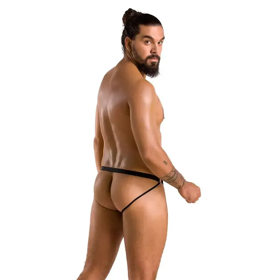 Чоловічі відкриті сліпи Passion 034 OPEN LUKE S/M Black, екошкіра Львів - фото 4