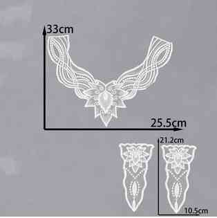 Аппликация воротник для одежды кружевной Киев