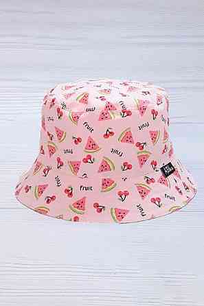 Панамка дитяча для дівчаток, рожева 100% бавовняна, топ Київ