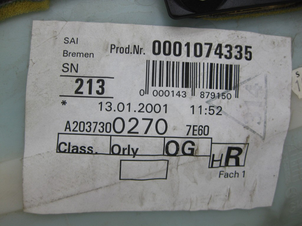 Mercedes-Benz  A2037300870 7E60 Карта задніх правих дверей сіра тканина C-class W203 C-class S203 Одеса - фото 13