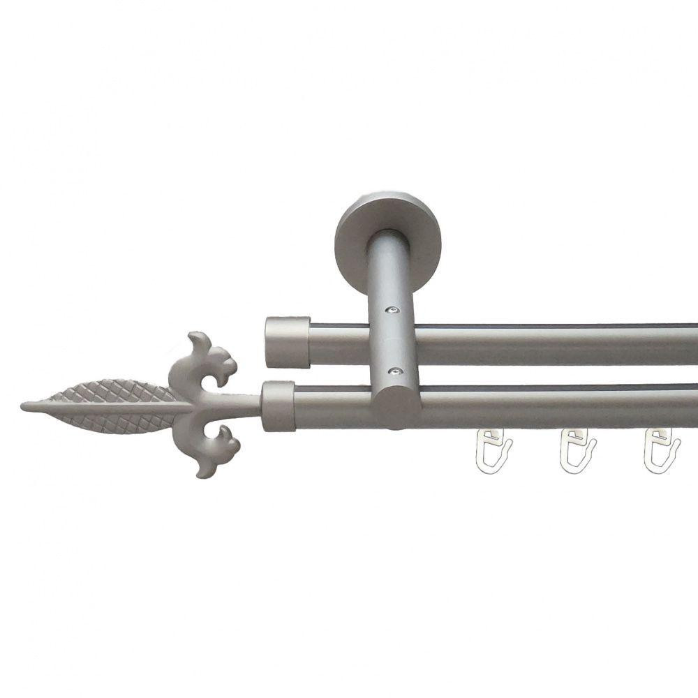 Карниз Orvit Генуя металевий дворядний реверсивний профільна труба  Сатин 19\19 мм 300 см (6300815) Львов - изображение 1