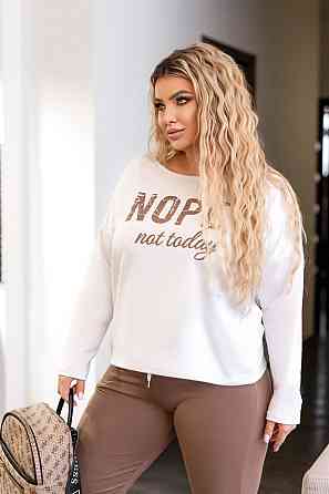 Жіночий спортивний костюм двонитка "Foll" | Батал Капучіно, 50-52 Київ