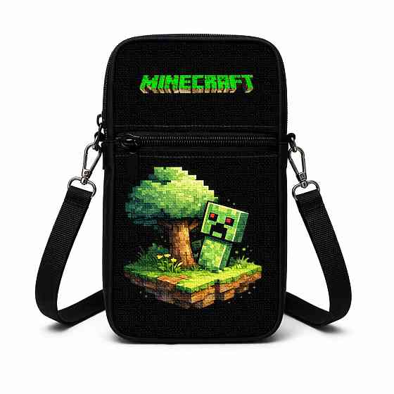 Сумка-чохол для телефону Minecraft,дитяча сумка через плече, водонепроникна міні-сумка (4760) Київ