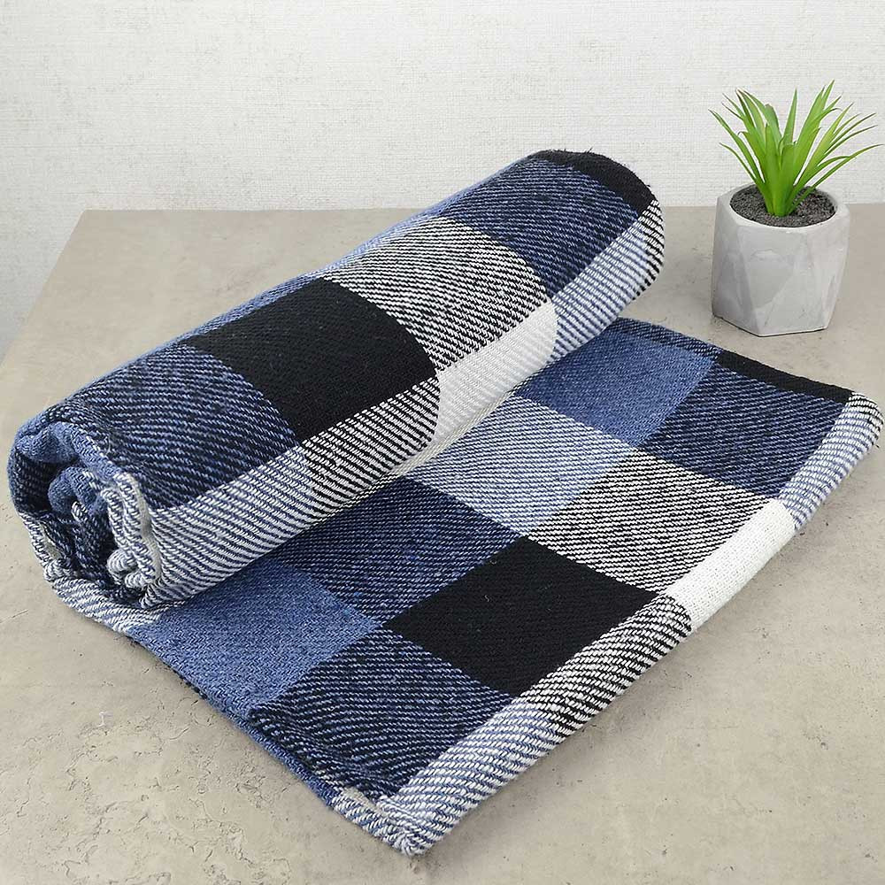 Плед покривало вовняний 140х200см 250г/м2 19P-1-siniy (Синій) Суми - фото 1