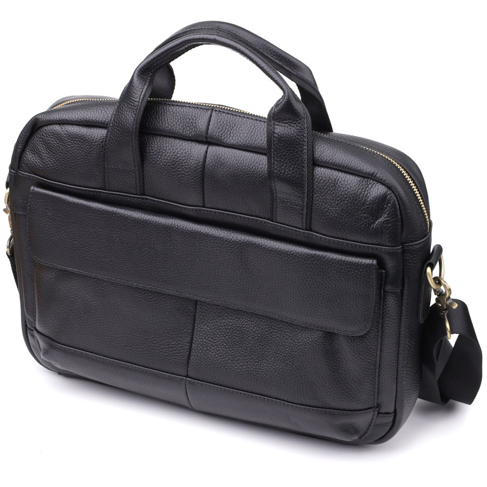 Портфель для чоловіків з натуральної шкіри Vintage 23041 Чорний Київ - фото 4