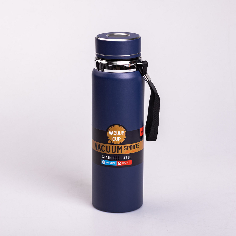 Термос спортивний з датчиком температури 1 л, синій Київ - фото 2