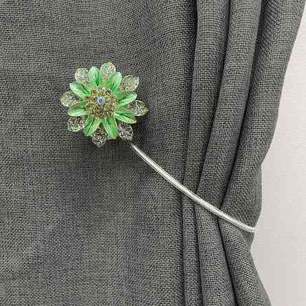 Магніти для штор та гардин "Flowers" набір 2 шт М'ятний (81-194) Київ