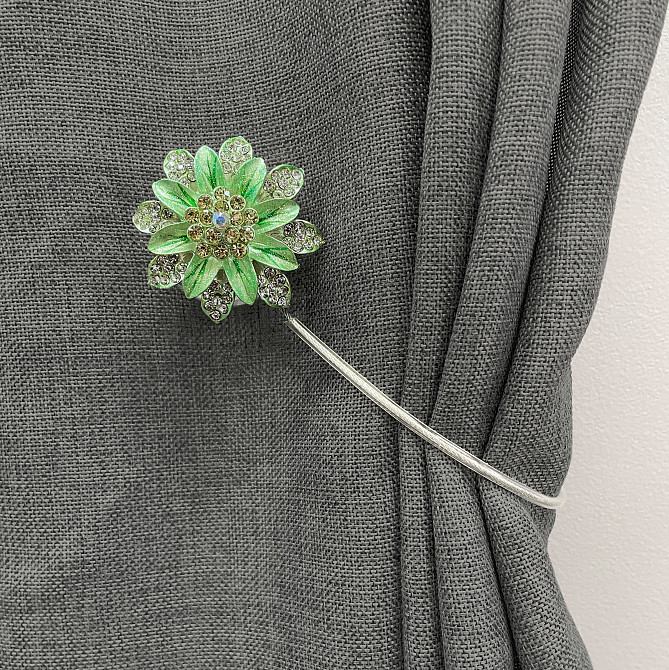 Магніти для штор та гардин "Flowers" набір 2 шт М'ятний (81-194) Київ - фото 4