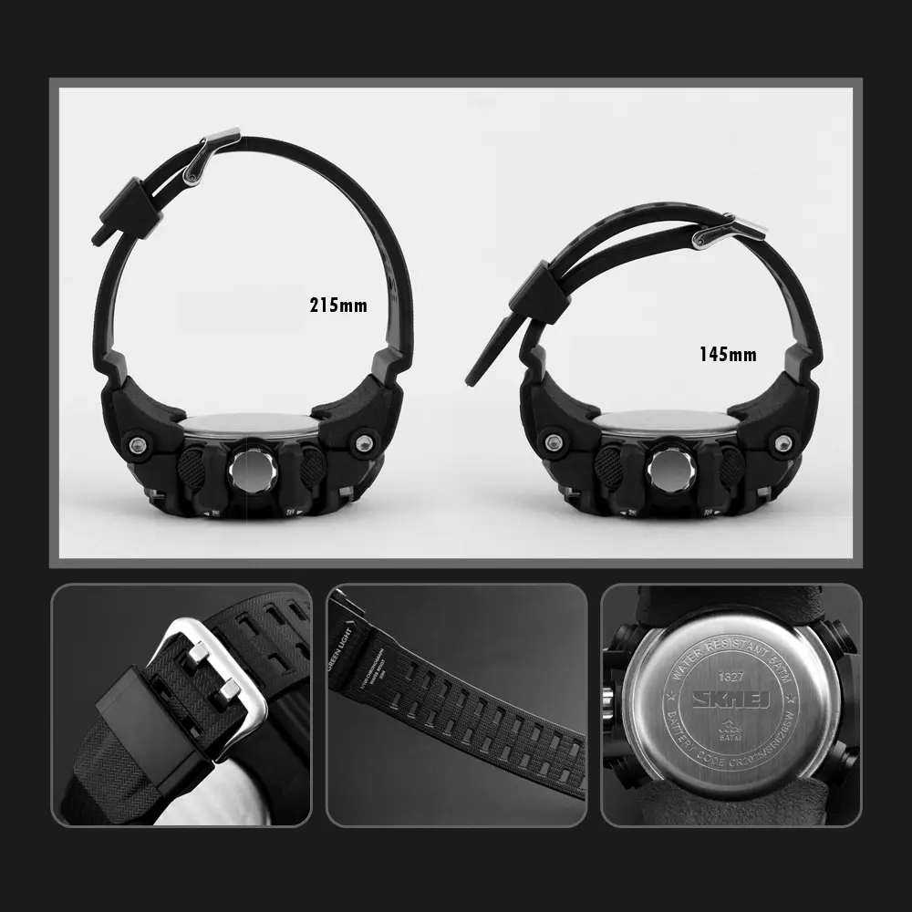 Мужские спортивные часы Skmei 1327 Hamlet (Черные) Киев - изображение 10