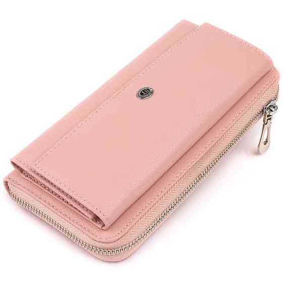 Кошелек пастельный женский Розовый (ST Leather) Киев